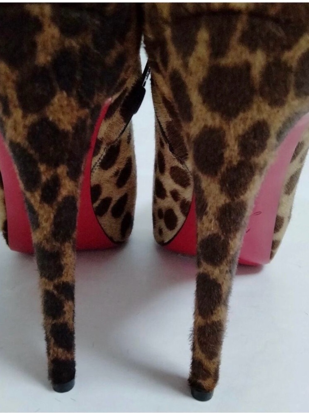 NWOT Christian Louboutin Leopard-Print Calf hair Ankle Boots - Picture 6 of 7